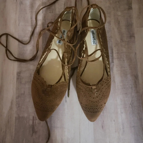 NWOT‎ Not rated pointed toe lace up flats size 8 - Picture 3 of 11